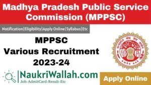 Madhya Pradesh MPPSC Assistant Professor Recruitment Online Form Re Open, Notification Download